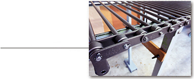 チェーン付きワイヤーコンベアーベルト組立作業_01/Wire conveyor belt