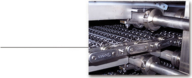 チェーン付きワイヤーコンベアーベルト取付工事_02/Wire conveyor belt